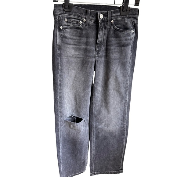 NWOT. AYR The Easy Easy Rebel Rebel grey black denim jeans. Never worn. Size 25. - Picture 2 of 9